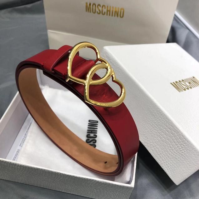 Moschino original calfskin 30mm belt black MS0002 