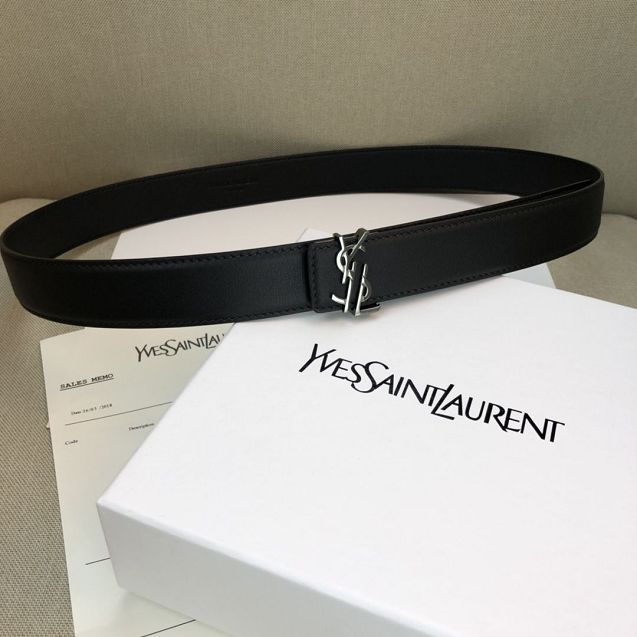 YSL original calfskin 30mm belt YS0002