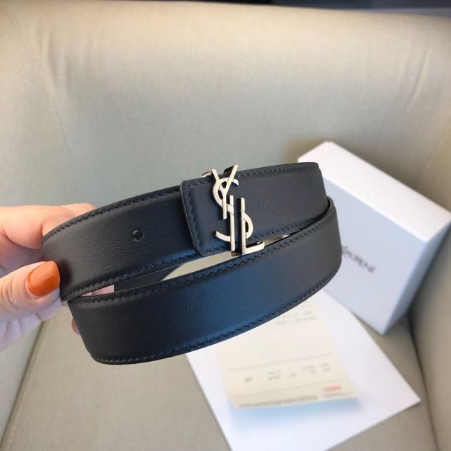 YSL original calfskin 30mm belt YS0002