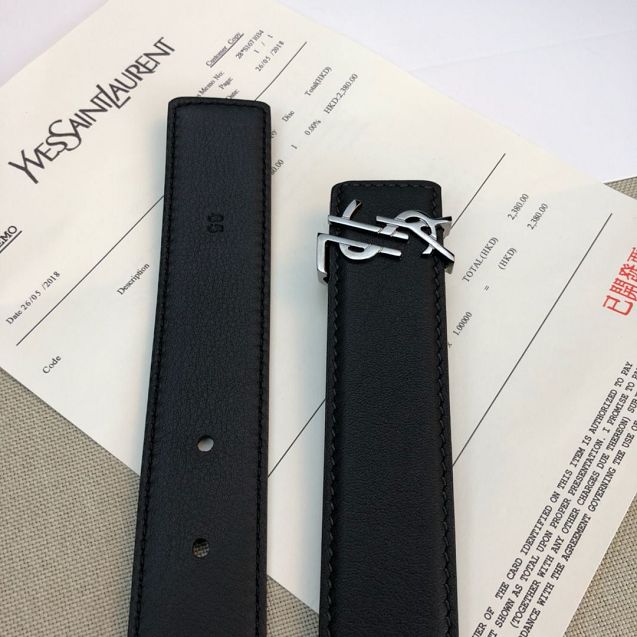 YSL original calfskin 30mm belt YS0002