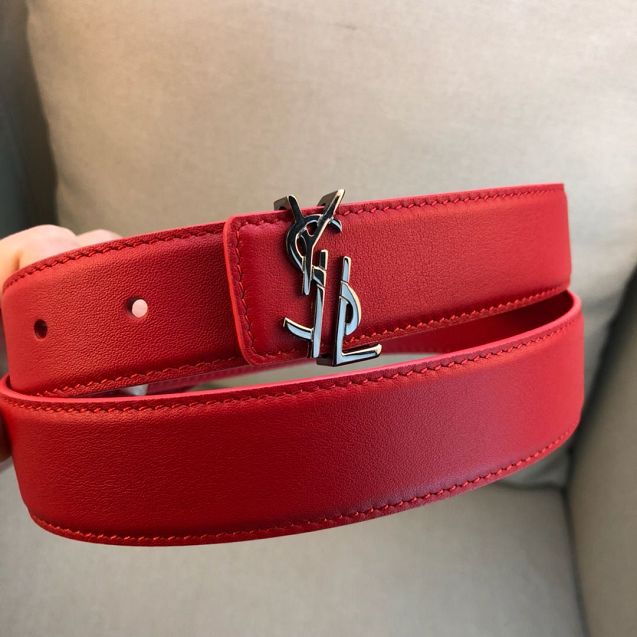 YSL original calfskin 30mm belt YS0002