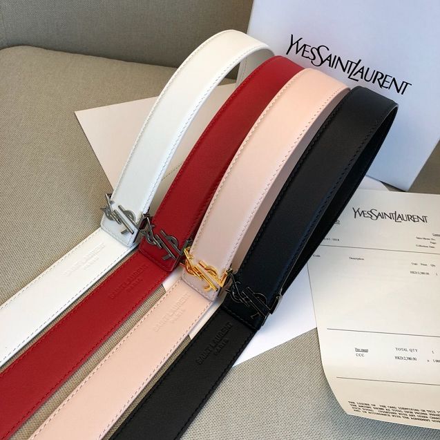 YSL original calfskin 30mm belt YS0002