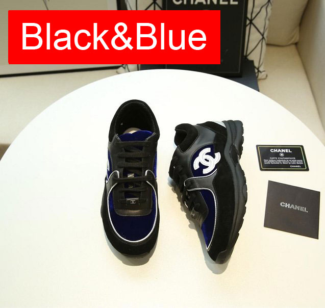 CC original suede&calfskin sneakers G34368 black