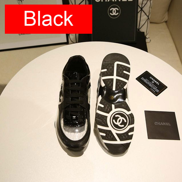 CC original calfskin&PVC sneakers G34368 black