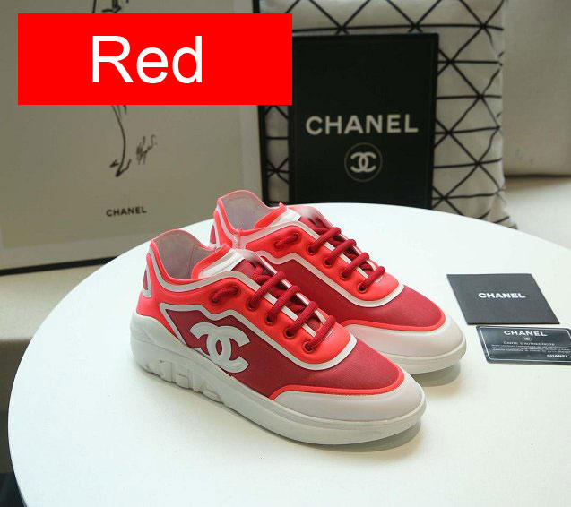 CC original calfskin&mesh sneakers G34356 red