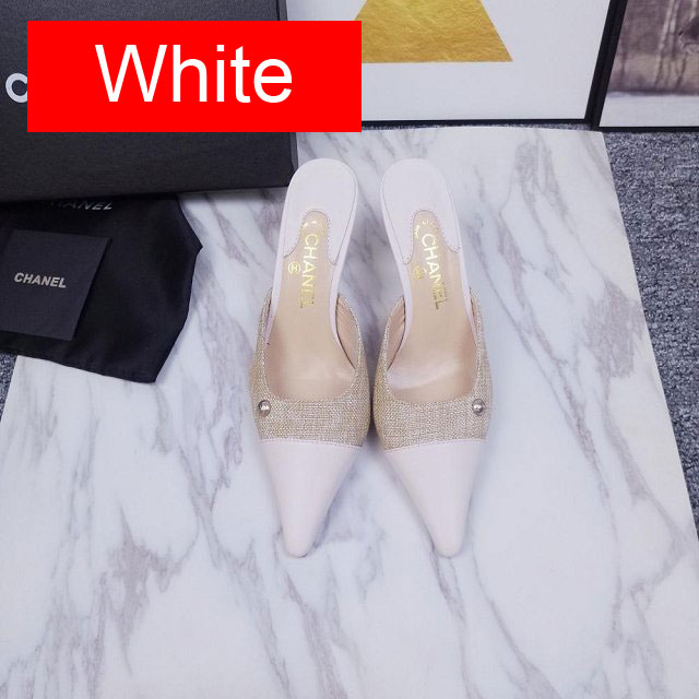 CC tweed mules G34901 white