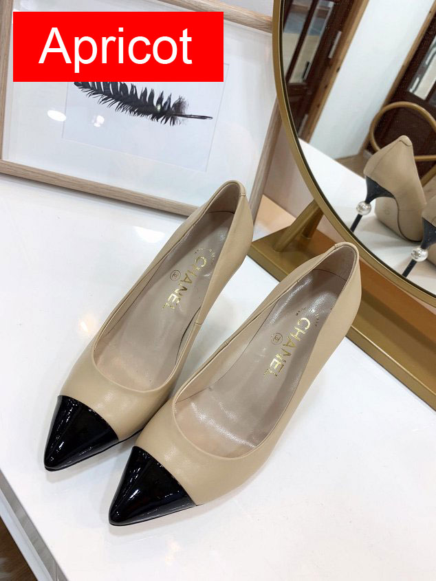 CC original calfskin pumps G34886 apricot