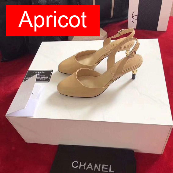 CC original lambskin slingbacks G31317 apricot