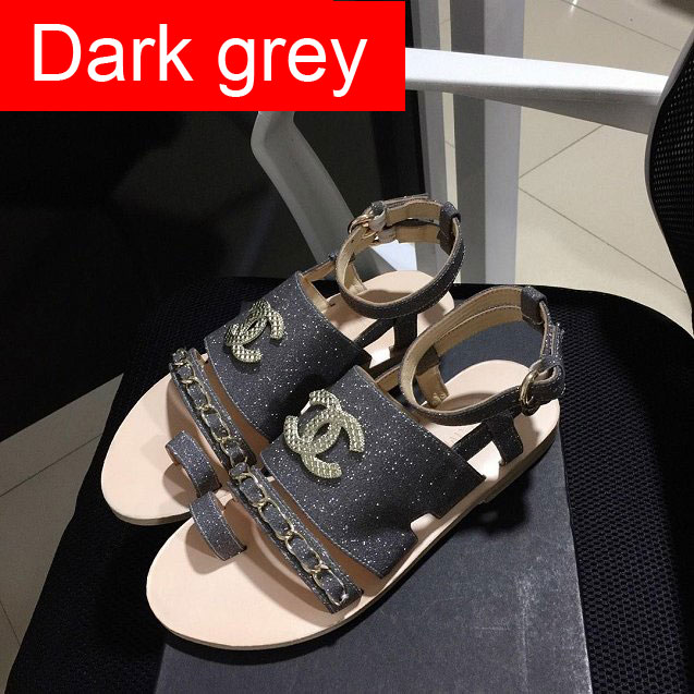 CC original calfskin sandals G34694 grey