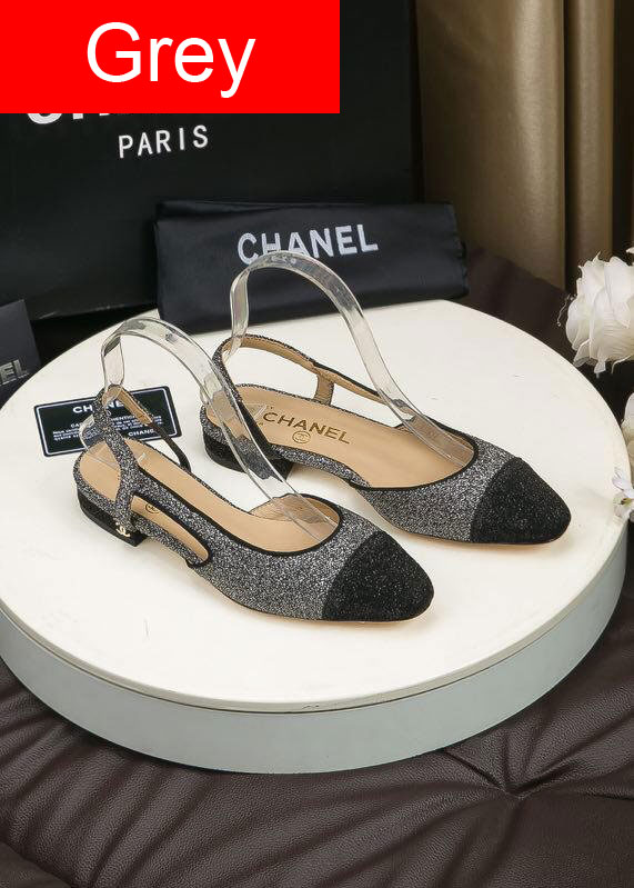 CC tweed slingbacks G31319 silver