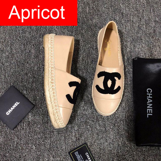 CC lambskin&tweed espadrilles G34431 apricot