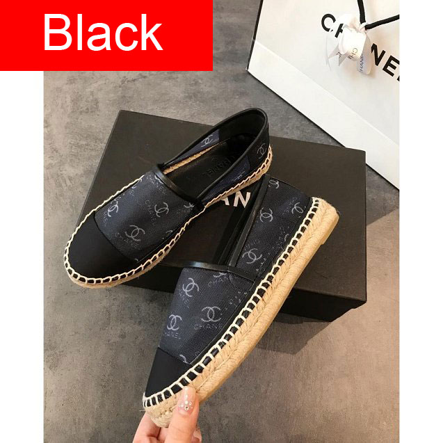 CC mesh & grosgrain espadrilles G34651 black