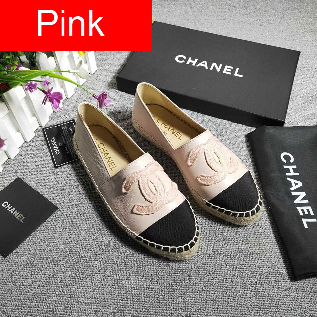 CC original calfskin espadrilles G34431 light pink