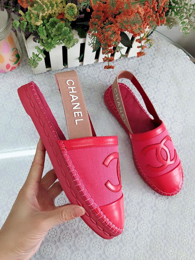 CC original lambskin&fabric espadrilles G36184 