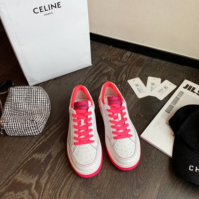 CC original calfskin sneakers G35934 pink&white