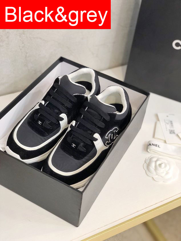 CC original calfskin&fabric sneakers G34360-4