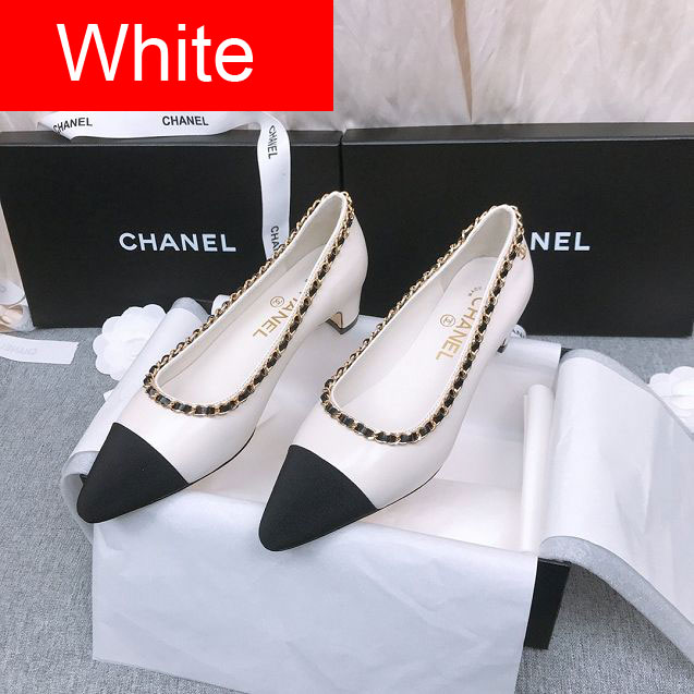 CC original lambskin&grosgrain 45mm pumps G35789