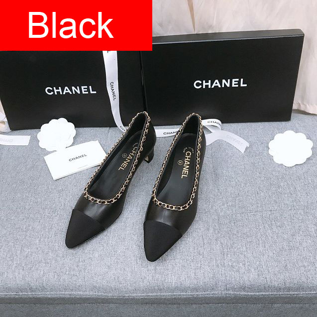 CC original lambskin&grosgrain 45mm pumps G35789