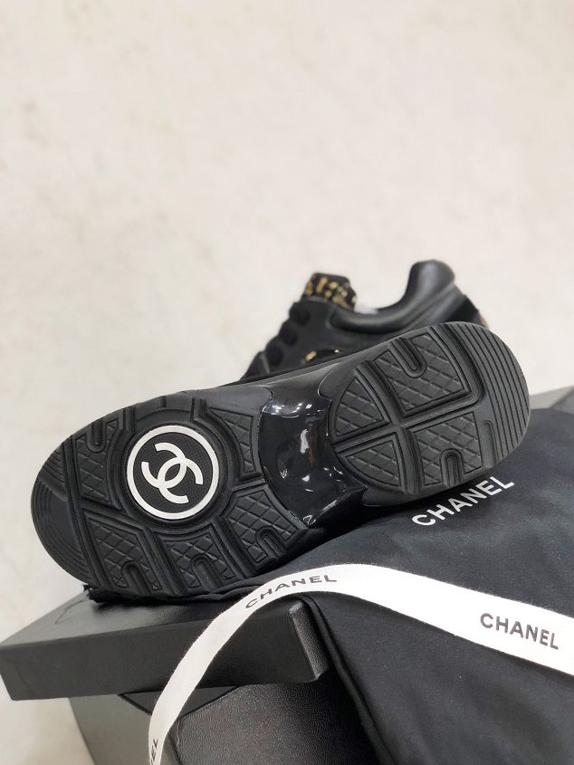 CC original calfskin&nylon sneakers G34360 black