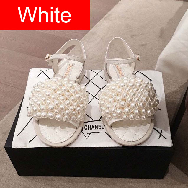 CC lambskin&pearls sandals G34687 