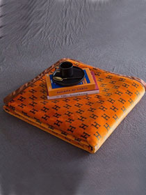 Hermes cashmere blanket H435 orange