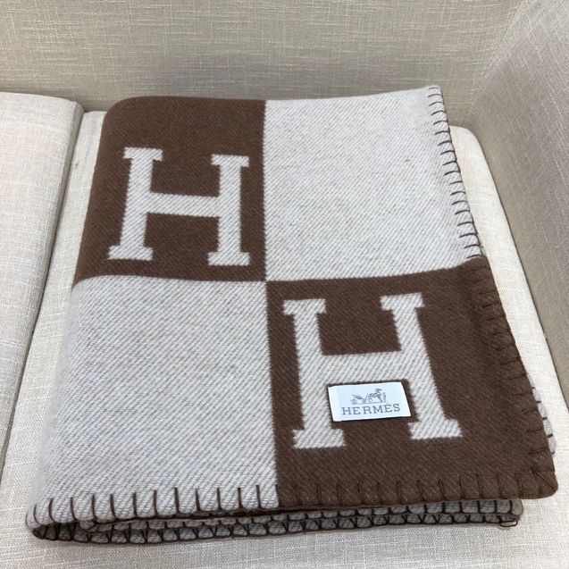 Hermes original cashmere avalon blanket HB064 khaki