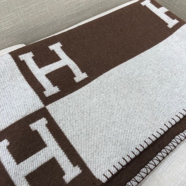 Hermes original cashmere avalon blanket HB064 khaki