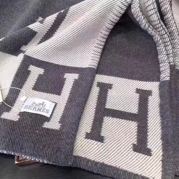 Hermes original wool avalon blanket HB0065 grey