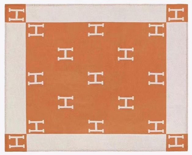 Hermes original wool avalon blanket HB0065 orange