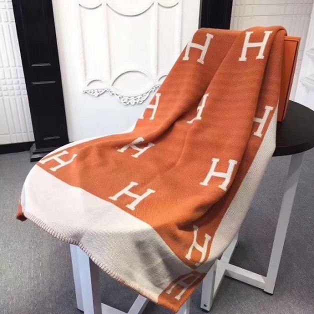 Hermes original wool avalon blanket HB0065 orange