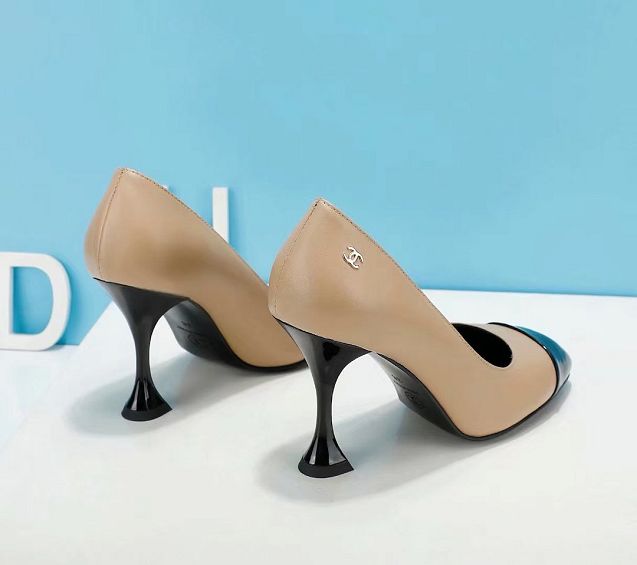 CC original calfskin 65mm heel pumps G35558