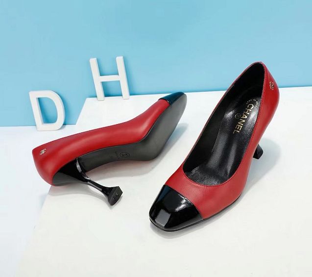 CC original calfskin 65mm heel pumps G35558