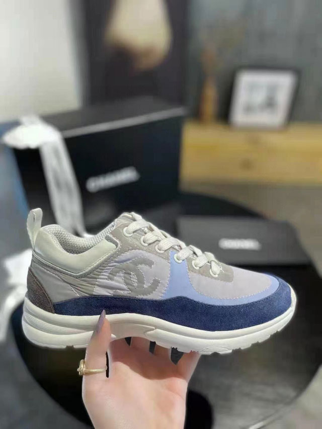 CC original suede&fabric sneakers G35512 light blue
