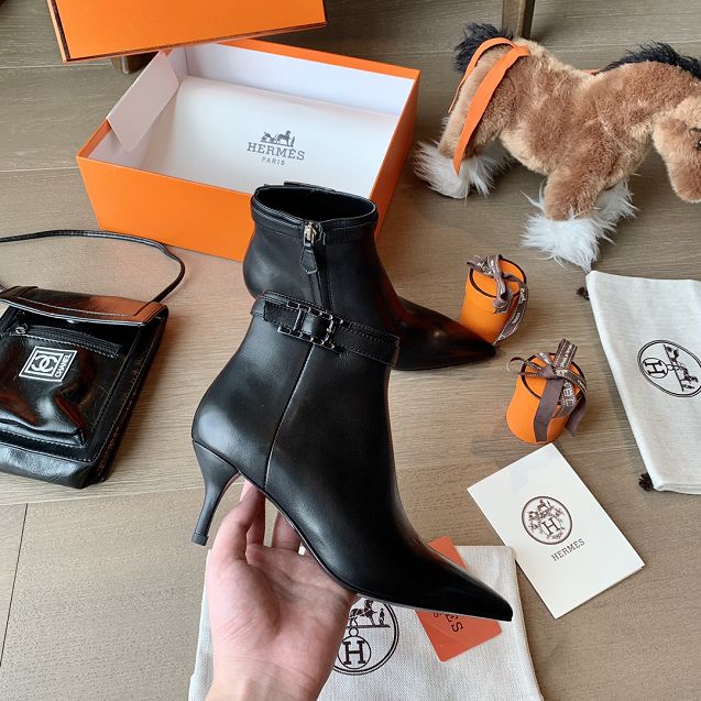 Hermes original calfskin 60mm boot HS0014 black