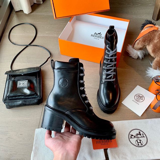 Hermes original calfskin 70mm boot HS0013 black