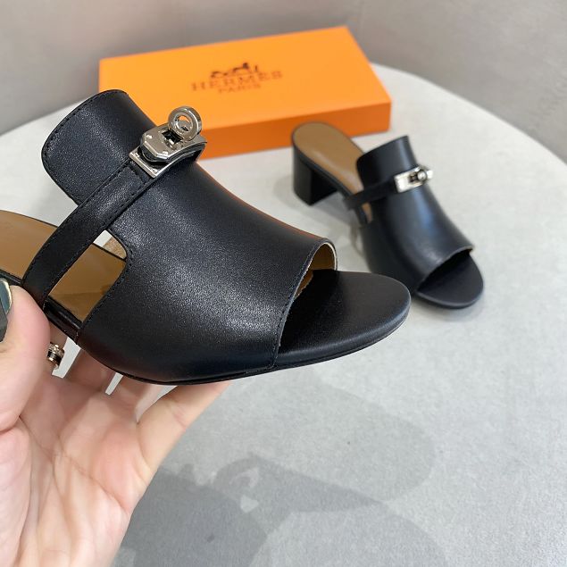 Hermes original calfskin 50mm sandal HS0100