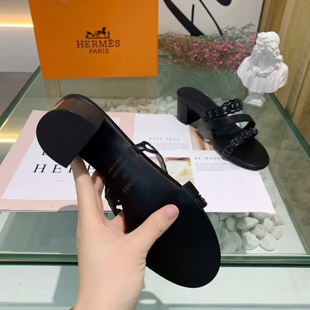 Hermes original calfskin 55mm sandal HS0053