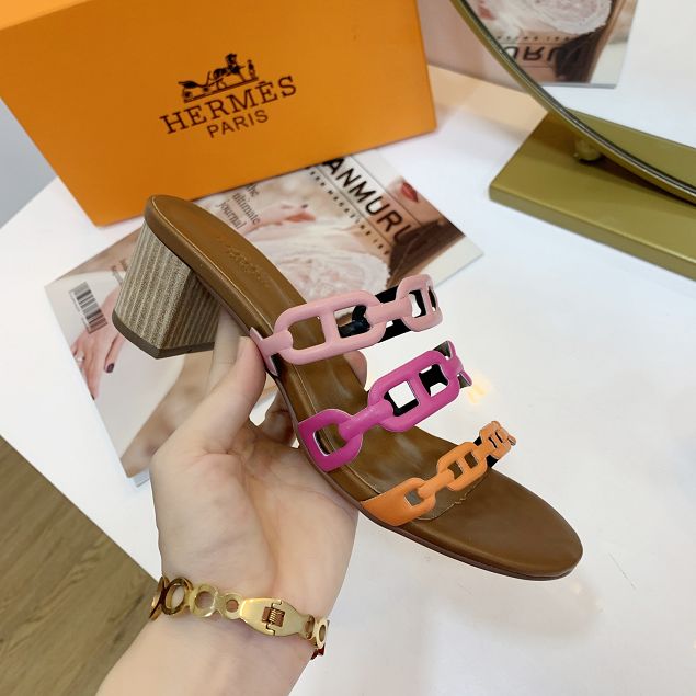 Hermes original calfskin 55mm sandal HS0054