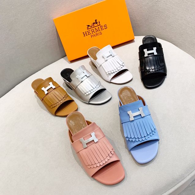 Hermes original calfskin 55mm sandal HS0061