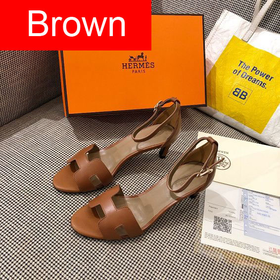 Hermes original calfskin 60mm sandal HS0058