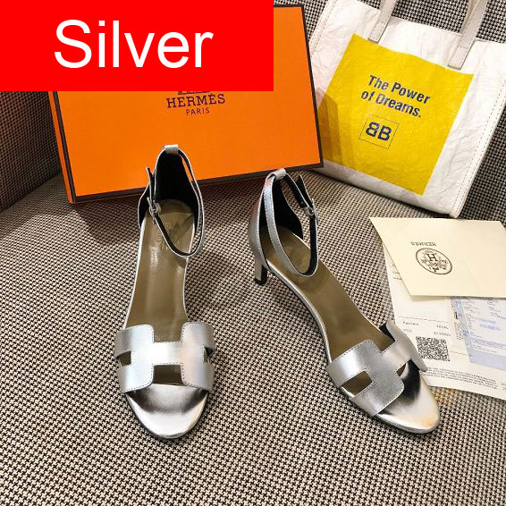 Hermes original calfskin 60mm sandal HS0058