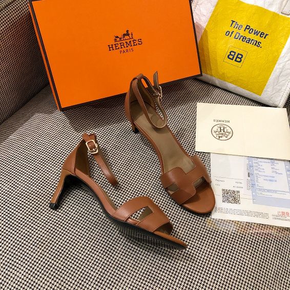 Hermes original calfskin 60mm sandal HS0058