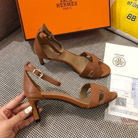 Hermes original calfskin 60mm sandal HS0058