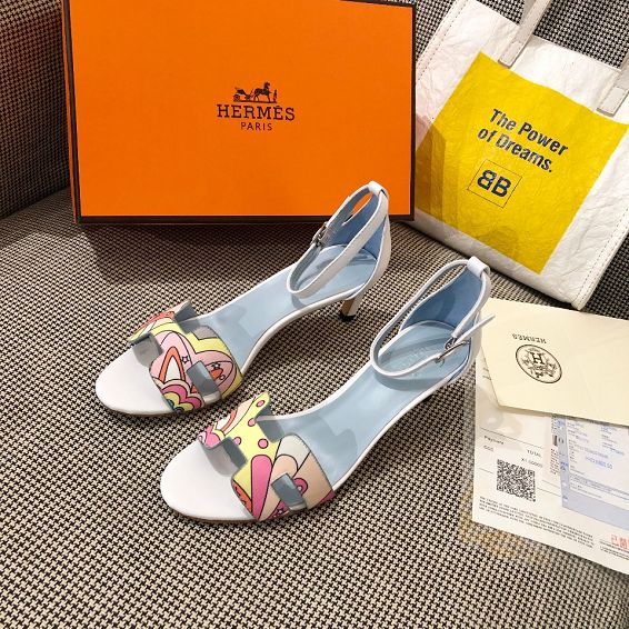 Hermes original calfskin 60mm sandal HS0059