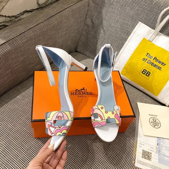 Hermes original calfskin 60mm sandal HS0059