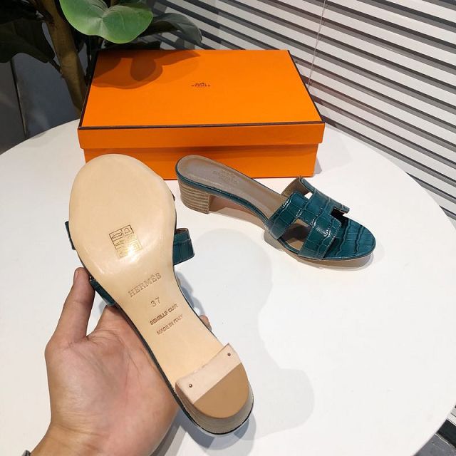 Hermes original crocodile calfskin 45mm sandal HS0045