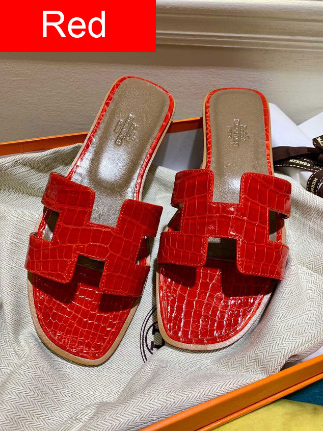 Hermes original crocodile leather sandal HS0119