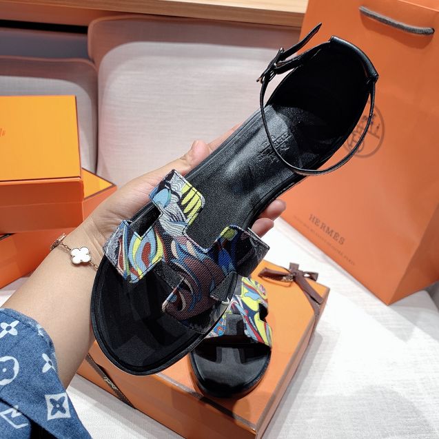 Hermes original epsom leather sandal HS0079