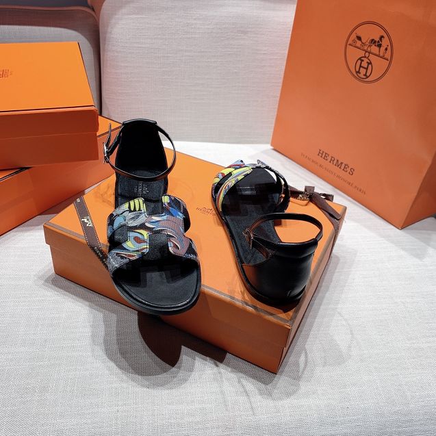 Hermes original epsom leather sandal HS0079