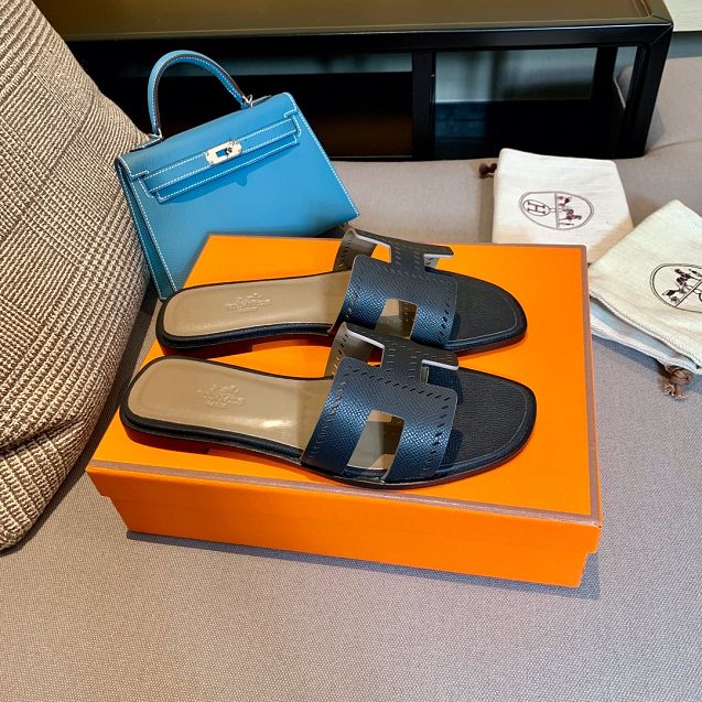 Hermes original epsom leather sandal HS0121